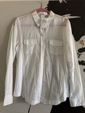 Club Monaco White Collared Gibson Shirt